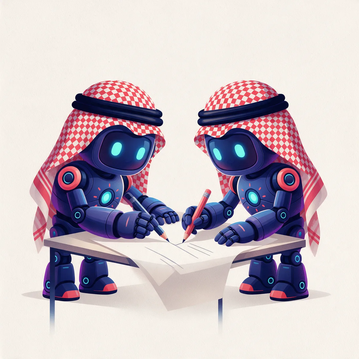 رسم توضيحي يشرح Merge / Merge Conflict (الدمج وتعارض الدمج)