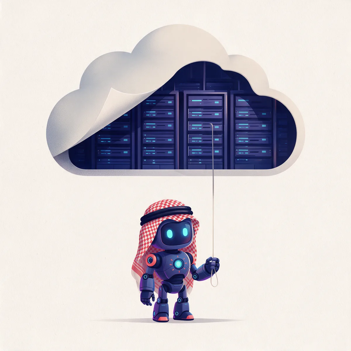 رسم توضيحي يشرح The Cloud (السحابة)